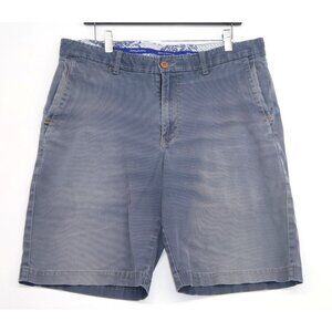 Tommy Bahama Mens Blue Casual Shorts Size 35 Flat Front Chino Performance